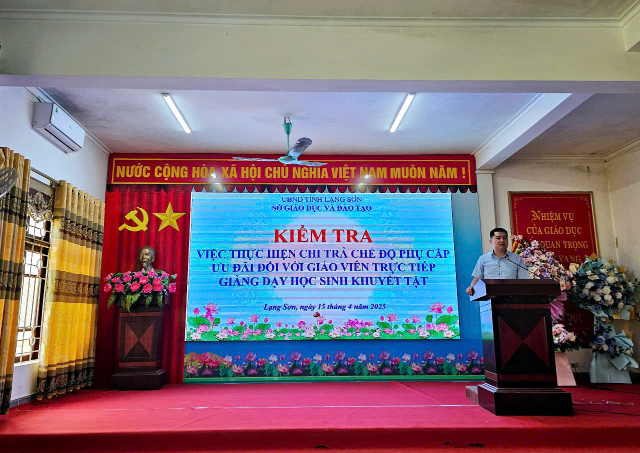 Kiểm tra việc thực hiện chi trả chế độ phụ cấp ưu đãi cho giáo viên trực tiếp giảng dạy học sinh khuyết tật đối với cơ sở giáo dục trên địa bàn huyện Tràng Định