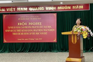 Hội nghị tập huấn nâng cao phương pháp tổ chức dạy học, seminar các thiết kế bài giảng, hoạt động trải nghiệm theo chủ đề STEM cấp tiểu học năm 2022