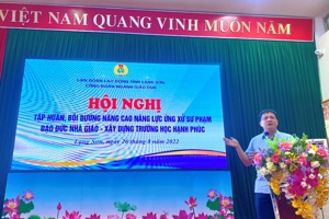 Hội nghị Tập huấn Bồi dưỡng “Nâng cao năng lực ứng xử sư phạm,  Đạo đức nhà giáo, xây dựng trường học hạnh phúc”
