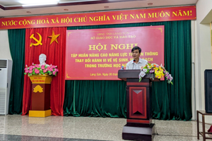 Hội nghị tập huấn nâng cao năng lực truyền thông thay đổi hành vi về vệ sinh, nước sạch trong trường học