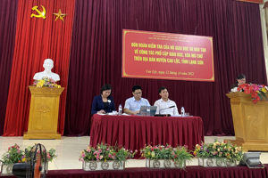 BỘ GIÁO DỤC VÀ ĐÀO TẠO KIỂM TRA CÔNG NHẬN ĐẠT CHUẨN PHỔ CẬP GIÁO DỤC, XÓA MÙ CHỮ NĂM 2021 TẠI TỈNH LẠNG SƠN