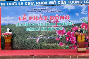 SỞ GIÁO DỤC VÀ ĐÀO TẠO TỔ CHỨC LỄ PHÁT ĐỘNG TẾT TRỒNG CÂY “ĐỜI ĐỜI NHỚ ƠN BÁC HỒ” XUÂN QUÝ MÃO 2023