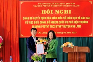 HỘI NGHỊ CÔNG BỐ VÀ TRAO QUYẾT ĐỊNH ĐIỀU ĐỘNG, BỔ NHIỆM CHỨC VỤ PHÓ HIỆU TRƯỞNG TRƯỜNG PHỔ THÔNG DÂN TỘC NỘI TRÚ TRUNG HỌC CƠ SỞ VÀ TRUNG HỌC PHỔ THÔNG HUYỆN CHI LĂNG