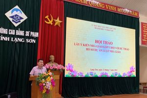 NGÀNH GIÁO DỤC VÀ ĐÀO TẠO TỈNH LẠNG SƠN TỔ CHỨC GÓP Ý DỰ THẢO LUẬT NHÀ GIÁO